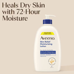 Aveeno Skin Relief Moisturising Body Lotion for Dry Skin with Oat and Shea Butter - Unscented - 33 fl oz