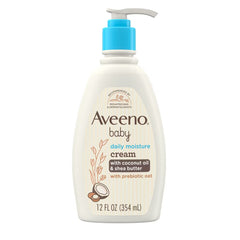 Aveeno Baby Daily Moisturizing Cream with Prebiotic Oat & Shea Butter - Gentle Coconut Scent - 12 fl oz