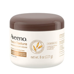 Aveeno Tone + Texture Renewing Body Night Cream, Fragrance-Free, 8oz