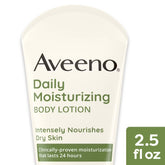 Aveeno Daily Moisturizing Lotion For Dry Skin: Prebiotic Oat, Unscented, Paraben-Free, Noncomedogenic, 2.5oz Tube