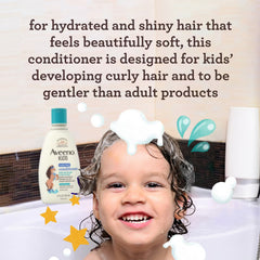 Aveeno Kids' Curly Hair Hydrating Conditioner, Curly Hair Products with Shea Butter, Gentle Scent - 12 fl oz