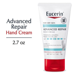 Eucerin Advanced Repair Hand Cream Unscented - 2.7oz/1ct: Moisturizing, Damage Repair, Contains Ceramides