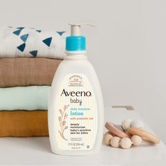 Aveeno Baby Daily Moisture Body Lotion for Delicate Skin with Colloidal Oatmeal & Dimethicone - 18 fl oz: Hypoallergenic, Dye-Free, Paraben-Free