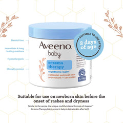 Aveeno Baby Eczema Therapy Nighttime Moisturizing Balm, Soothes & Relieves Dry, Itchy Skin -11oz