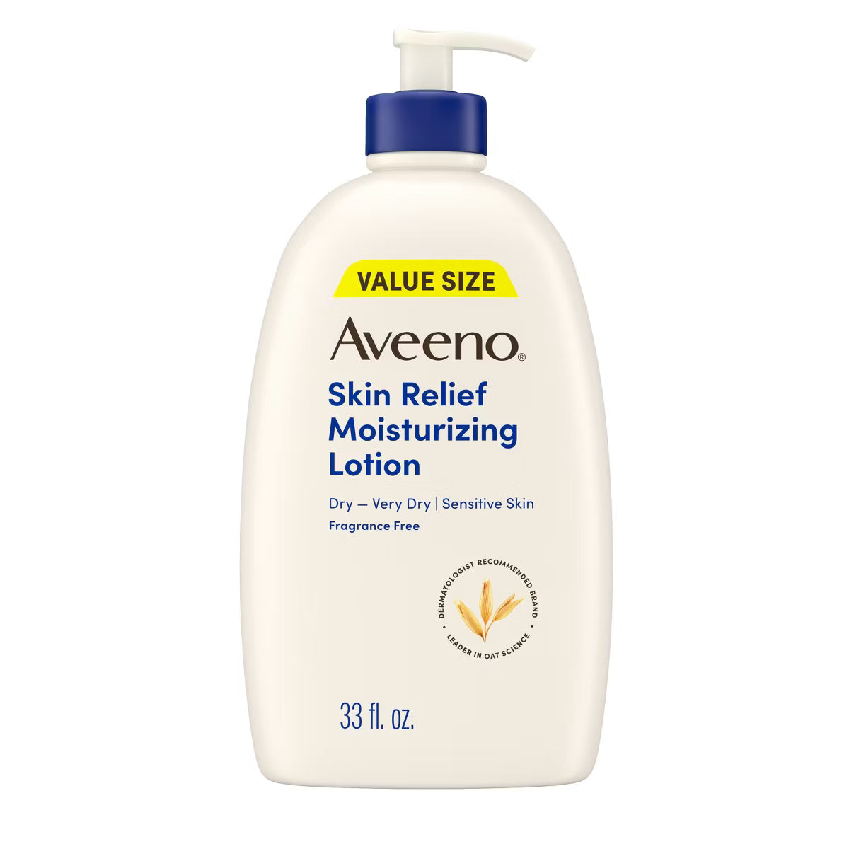 Aveeno Skin Relief Moisturising Body Lotion for Dry Skin with Oat and Shea Butter - Unscented - 33 fl oz