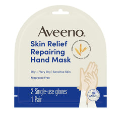 Aveeno Repairing CICA Hand Mask with Prebiotic Oat & Shea Butter for Extra Dry Skin, Fragrance-Free
