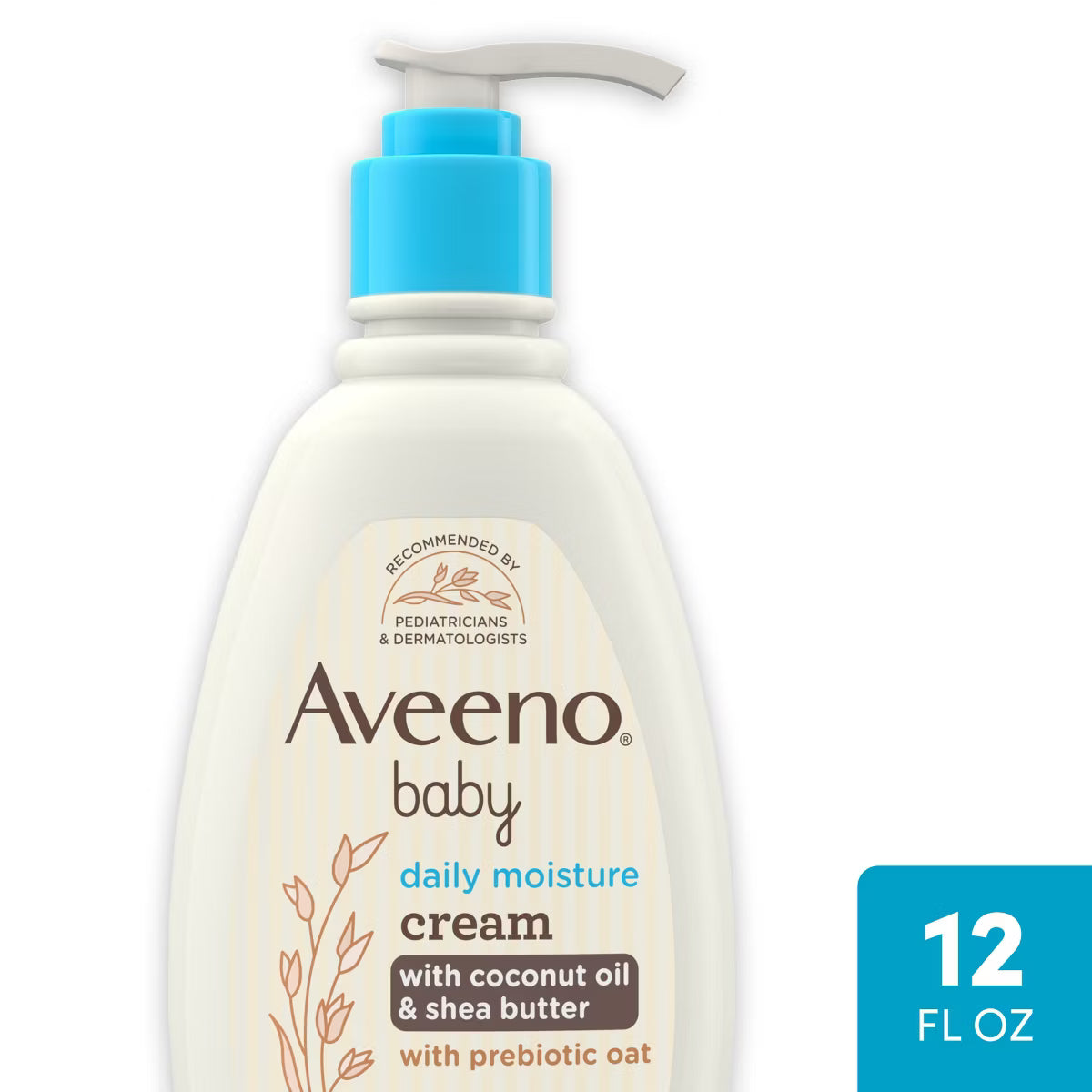 Aveeno Baby Daily Moisturizing Cream with Prebiotic Oat  & Shea Butter - Gentle Coconut Scent - 12 fl oz