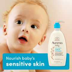 Aveeno Baby Daily Moisture Gentle Body Bath Wash & Shampoo - Lightly Scented - 18 fl oz