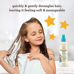 Aveeno Kids' Hydrating Detangling Spray with Oat Extract, Suitable for Skin & Scalp - Light Fragrance - 10 fl oz